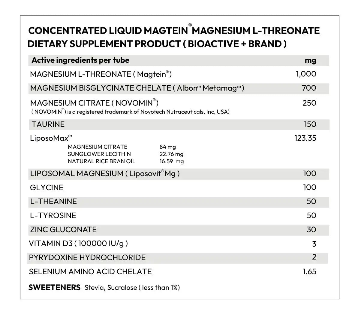 Concentrated Liquid Magnesium